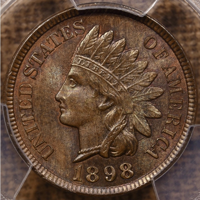 1898 Indian Cent PCGS MS64 BN CAC