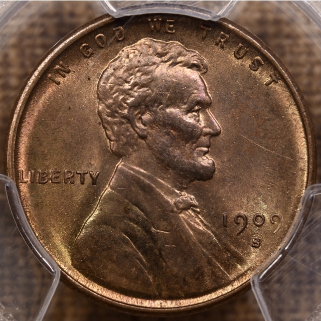 1909-S VDB Lincoln Cent PCGS MS64 RB