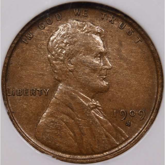 1909-S VDB Lincoln Cent NGC AU58 BN CAC