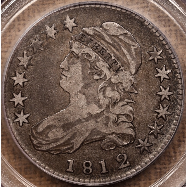 1812/1 O.102 Small 8 Capped Bust Half Dollar PCGS VF25 CAC, ex. Brunner
