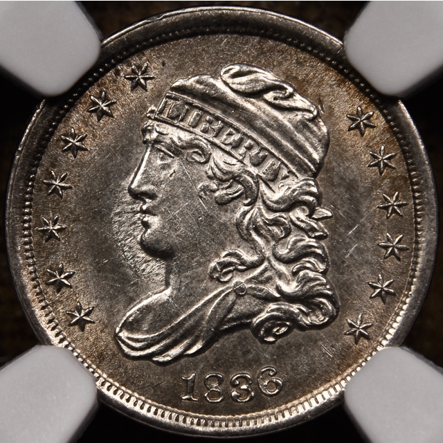 1836 LM-6 Capped Bust Half Dime NGC MS61