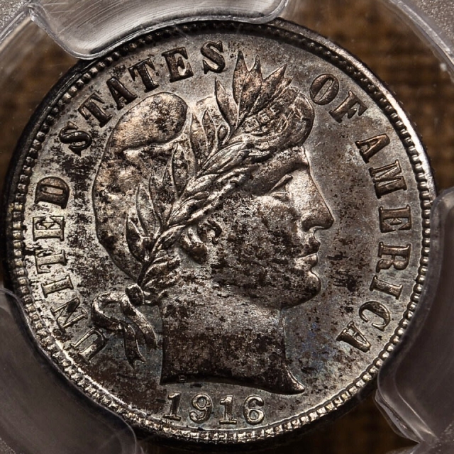 1916-S Barber Dime PCGS MS64 CAC