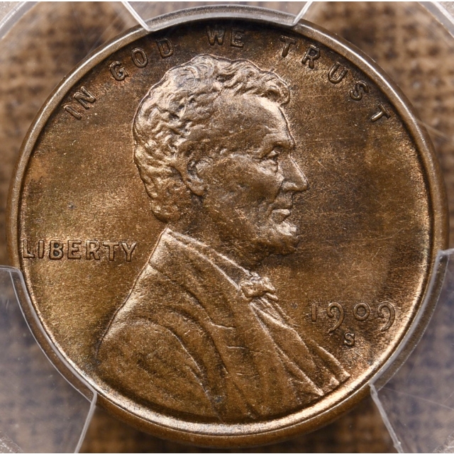 1909-S VDB Lincoln Cent PCGS MS63 BN CAC