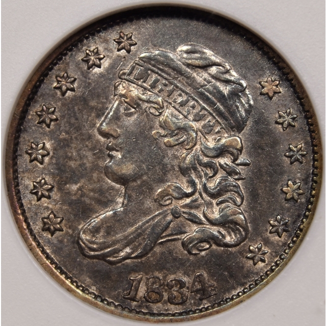 1834 LM-4 Capped Bust Half Dime old ANACS XF45