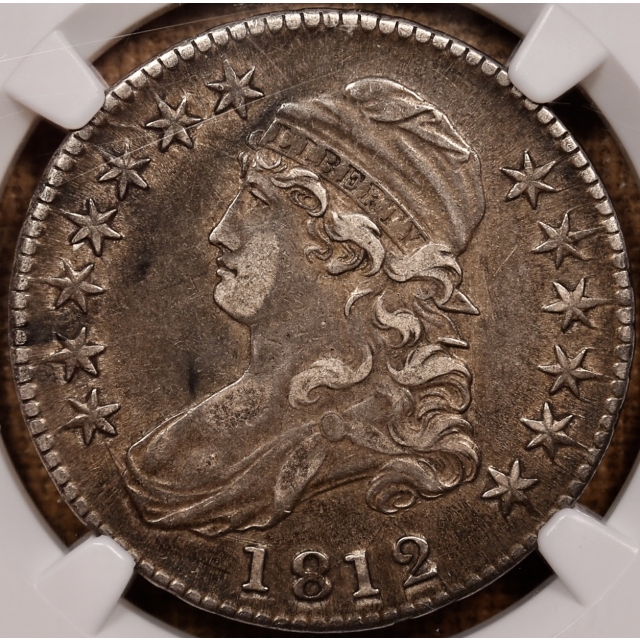 1812 O.105 Capped Bust Half Dollar NGC XF45 CAC, ex. Brunner