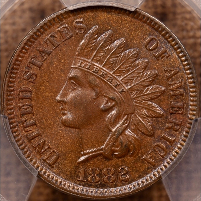 1882 Indian Cent PCGS MS63 BN