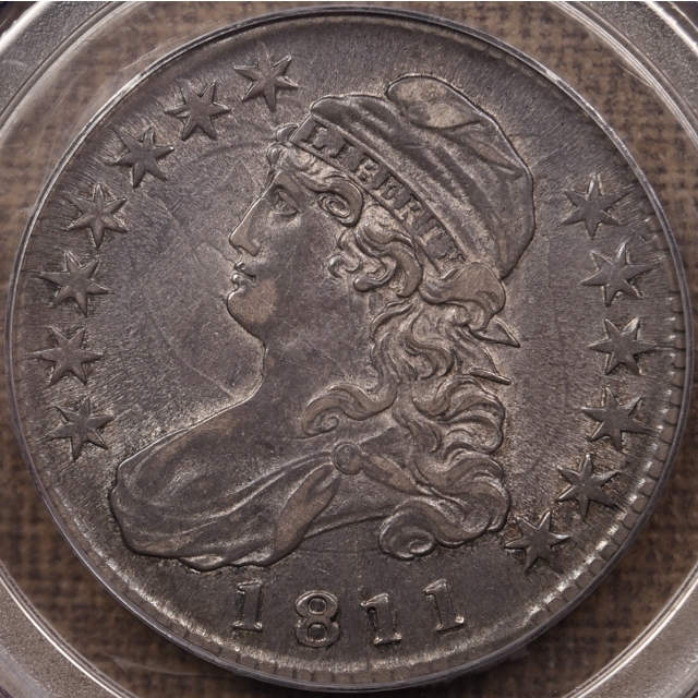 1811 O.103a Large 8 Capped Bust Half Dollar PCGS XF45 CAC