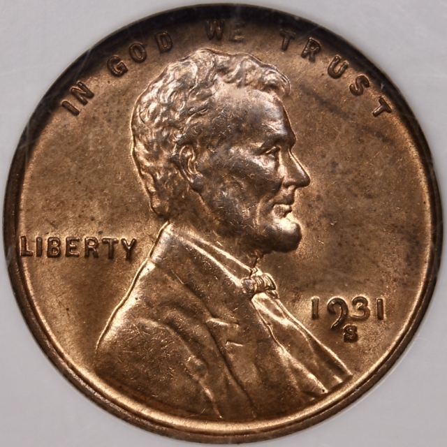 1931-S Lincoln Cent NGC MS65 RB