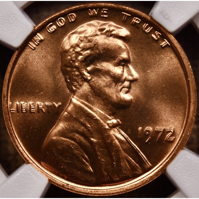 1972 Double Die Obverse Lincoln Cent NGC MS66 RD