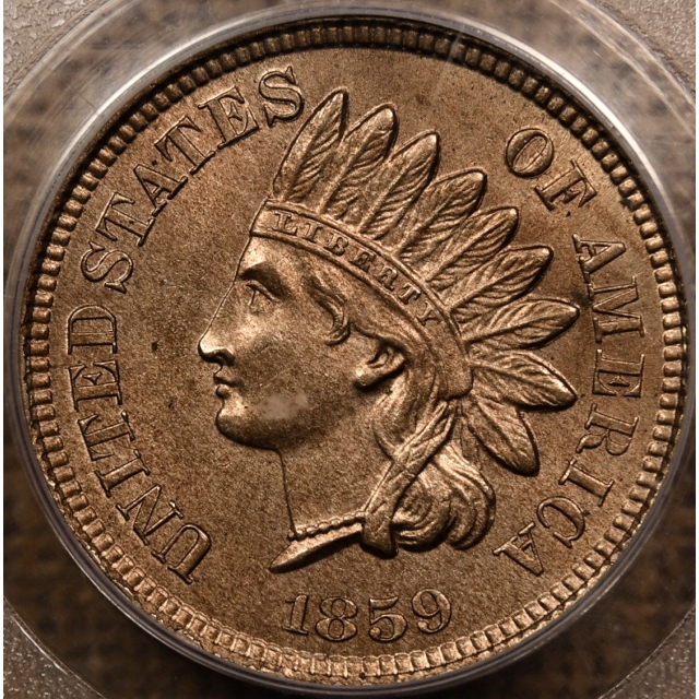 1859 J-228 Indian Cent Pattern w/Shield PCGS MS64 OGH CAC & EE, Now in Redbook!