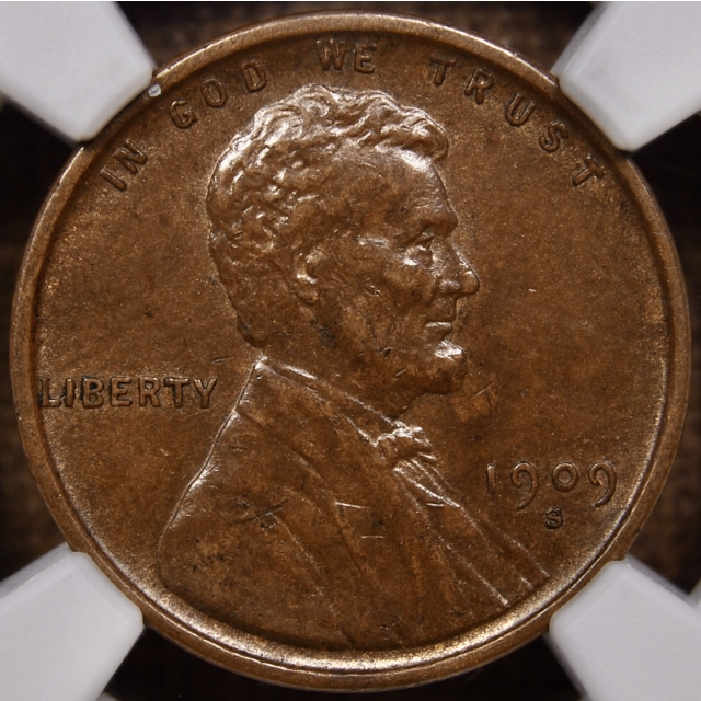 1909-S Lincoln Cent NGC AU58 BN