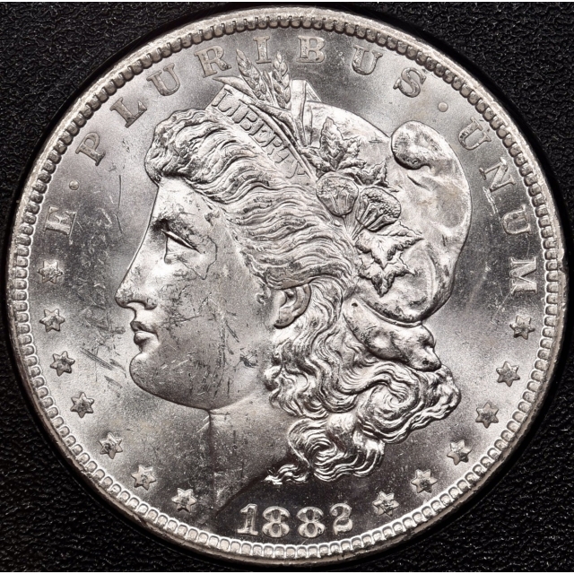 1882-CC GSA Hardpack Morgan Dollar, Choice Unc, Mint Error