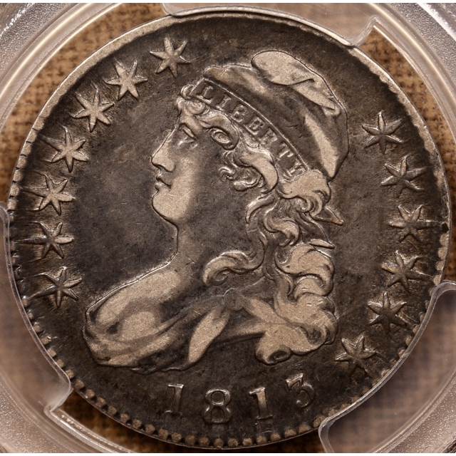 1813 O.105a R4 Capped Bust Half Dollar PCGS VF35 CAC, ex. Brunner
