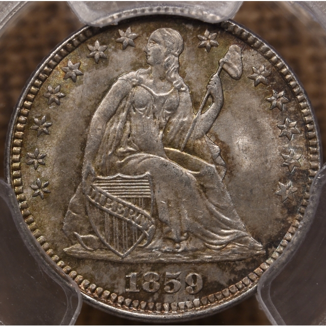 1859 Liberty Seated Half Dime PCGS MS65+ CAC