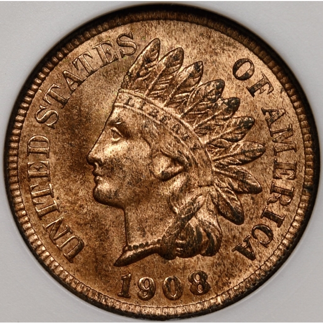 1908 Indian Cent old ANACS MS64 RB, Gen 2 holder