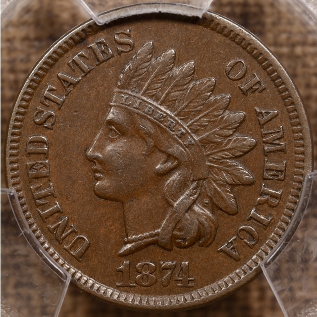 1874 Indian Cent PCGS XF45