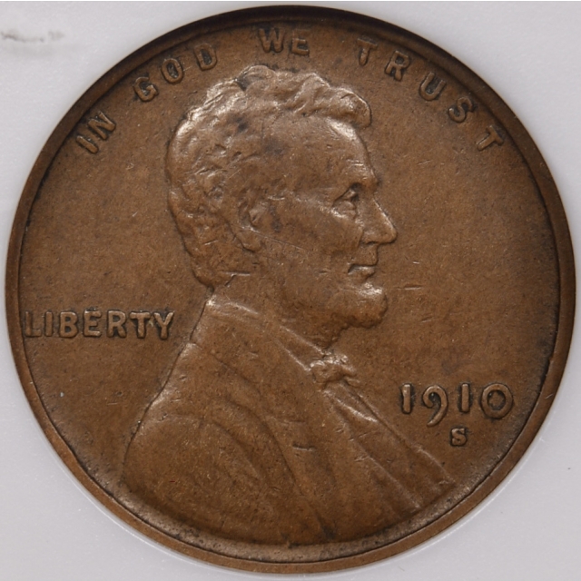 1910-S Lincoln Cent ANACS EF40, 1989 Collection