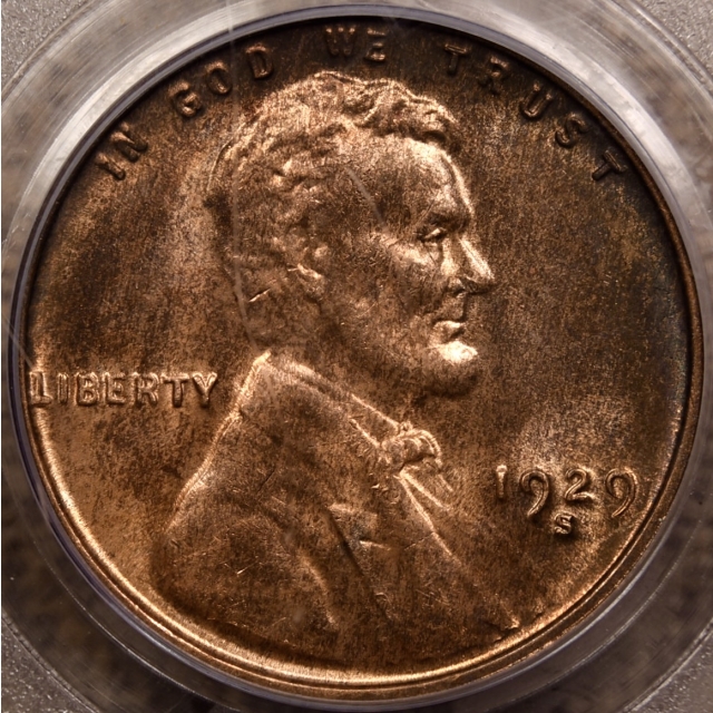 1929-S Lincoln Cent PCGS MS64 RB
