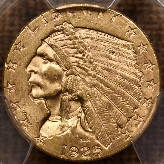 1925-D $2.50 Indian Head PCGS MS63 CAC