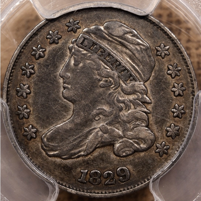 1829 JR-7 Small 10C Capped Bust Dime PCGS VF35 CAC