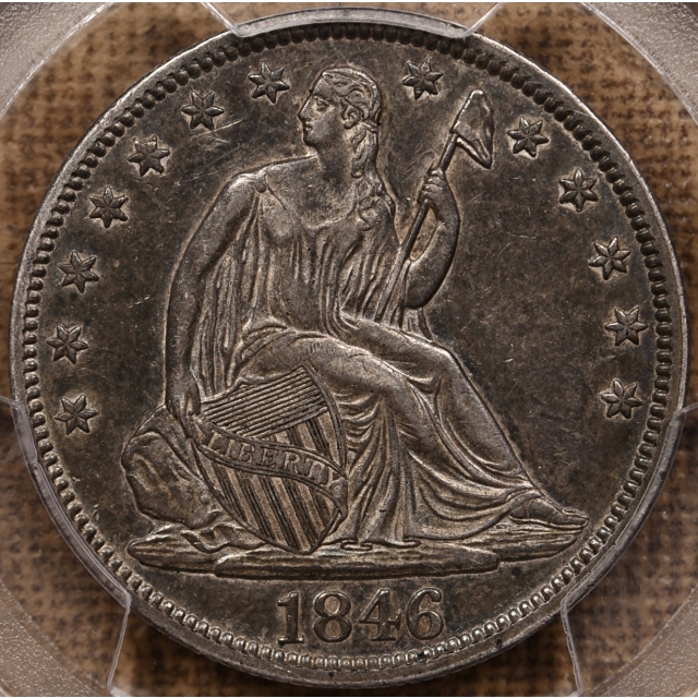 1846 WB-12 Tall Date Liberty Seated Half Dollar PCGS XF45 CAC