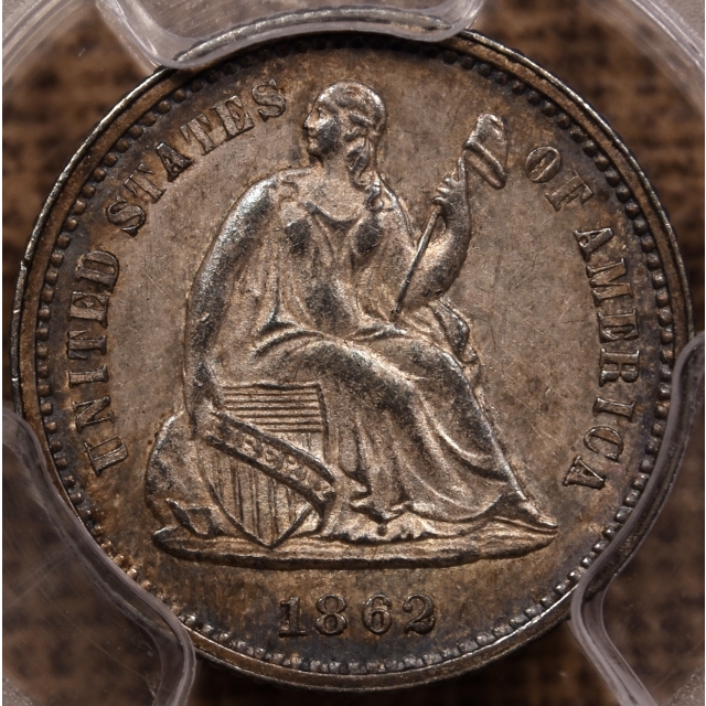 1862 Liberty Seated Half Dime PCGS MS62
