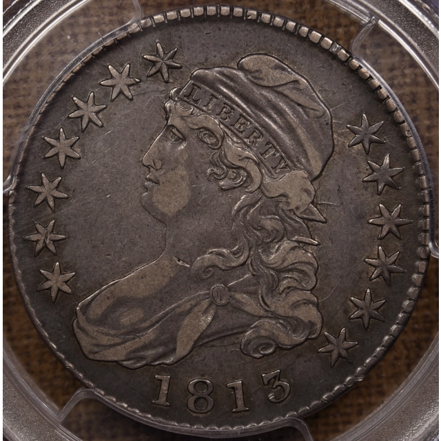 1813 Early Die State O.107a Capped Bust Half Dollar PCGS VF35 CAC