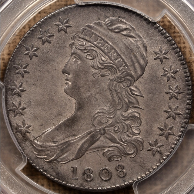 1808 O.103 Capped Bust Half Dollar PCGS MS62 CAC