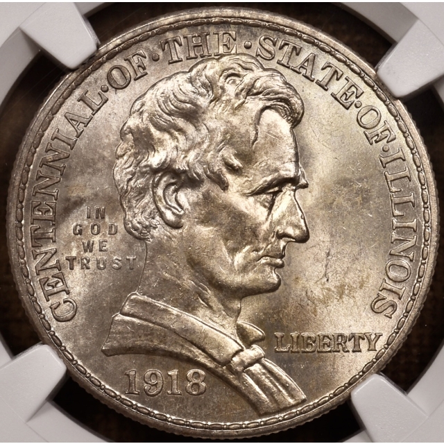 1918 Lincoln Silver Commemorative NGC MS65