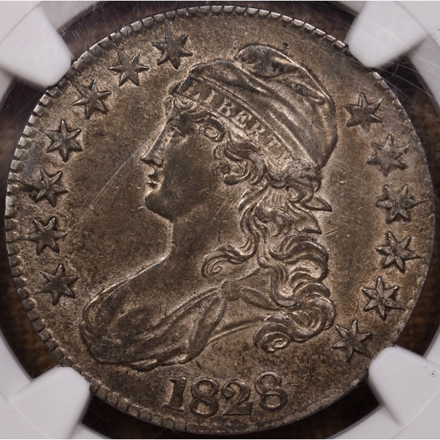 1828 O.108 Large 8 Capped Bust Half Dollar NGC XF45 CAC