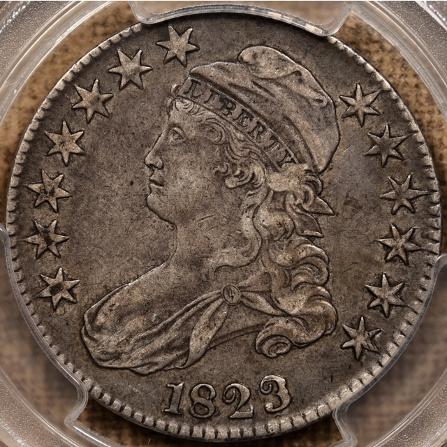 1823 O.110a Ugly 3 Capped Bust Half Dollar PCGS VF30 CAC