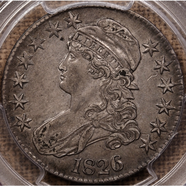1826 O.102 Capped Bust Half Dollar PCGS XF45 CAC