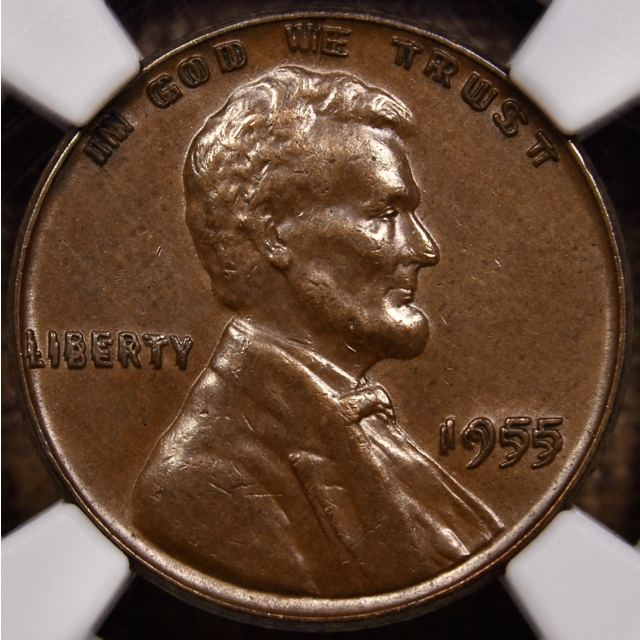 1955 Doubled Die Obverse Lincoln Cent NGC AU55 BN CAC, we grade 58!