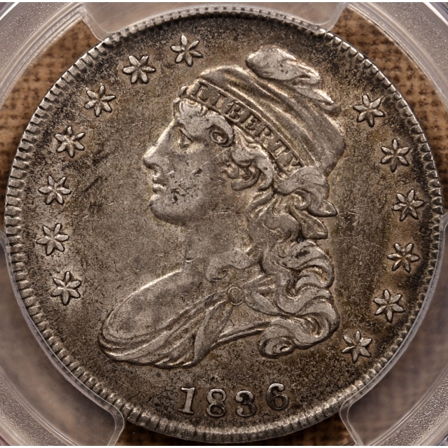 1836 O.101a Capped Bust Half Dollar PCGS XF40, ex. Brunner