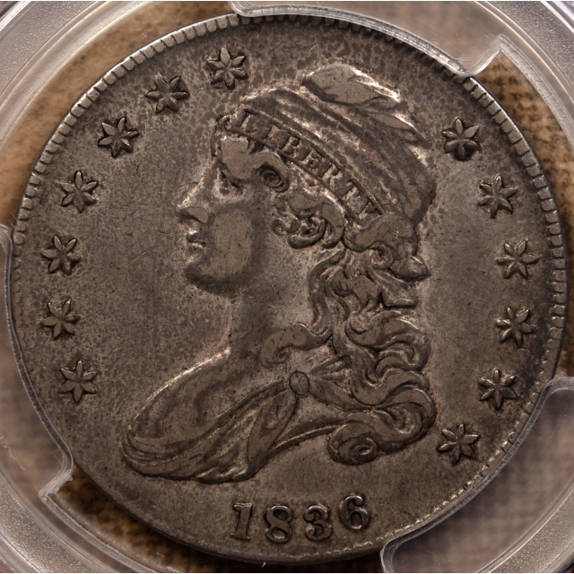 1836 O.122 Capped Bust Half Dollar PCGS XF40 CAC, ex. Dosier, Christie