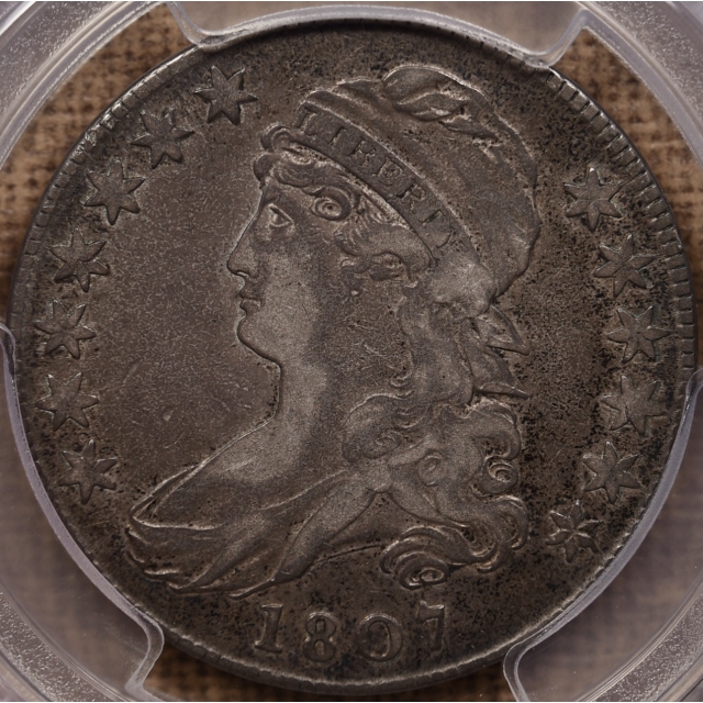 1807 O.112 Large Stars 50/20 Capped Bust Half Dollar PCGS VF20 CAC