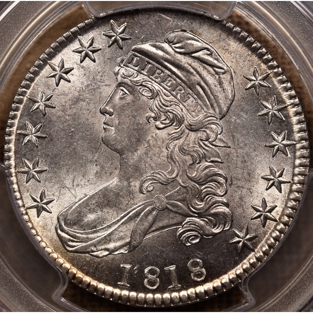 1818 O.112 Capped Bust Half Dollar PCGS MS61...Wow!