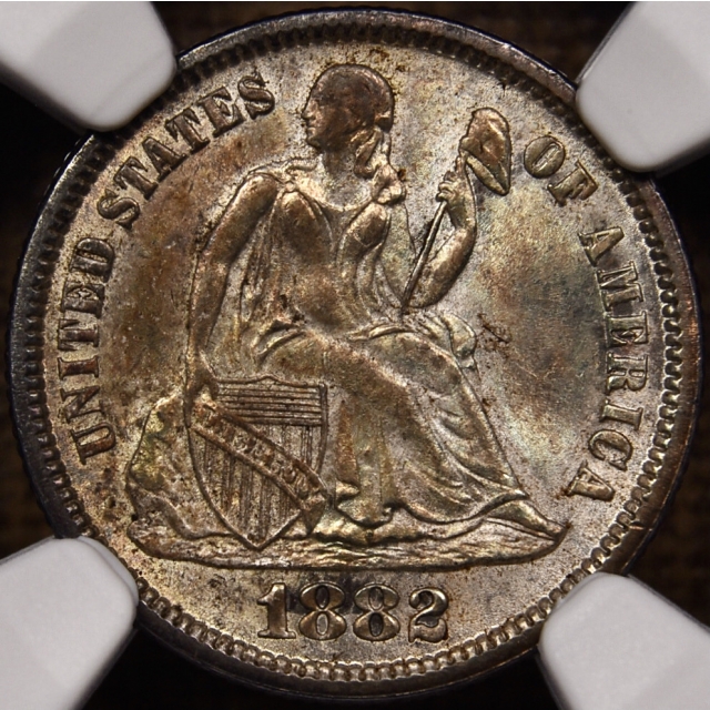 1882 Seated Liberty Dime NGC MS64