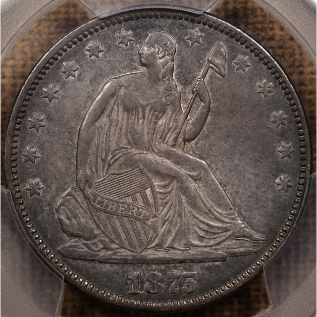 1875 Liberty Seated Half Dollar PCGS XF45, I Grade AU!