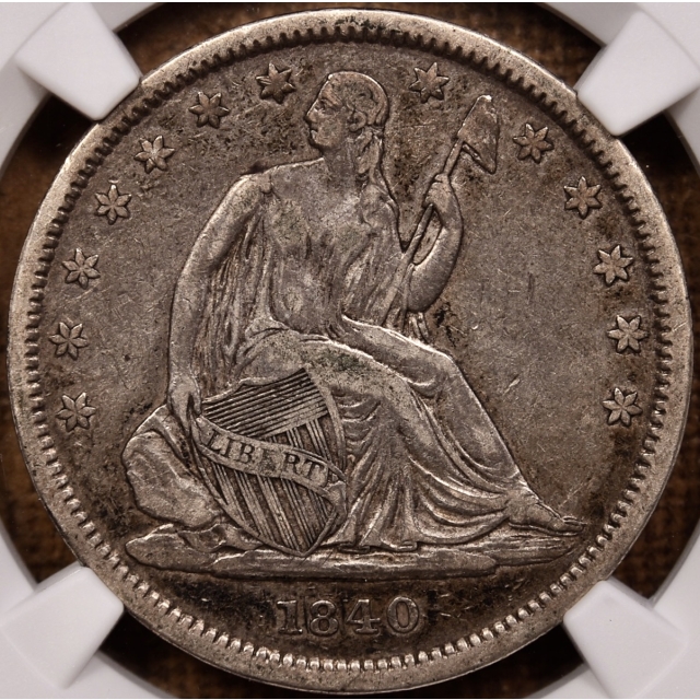 1840 WB-4 R4 Small Letters Rev Seated Liberty Half Dollar NGC VF30