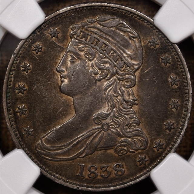 1838 GR-1 Capped Bust Dollar NGC AU53