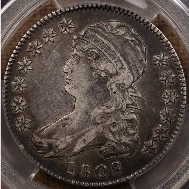 1808 O.107 Capped Bust Half Dollar PCGS XF40 CAC