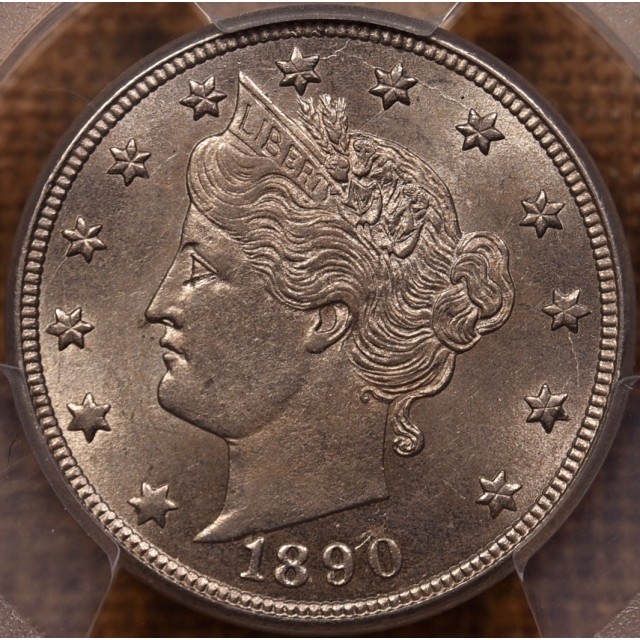 1890 Liberty Nickel PCGS AU58