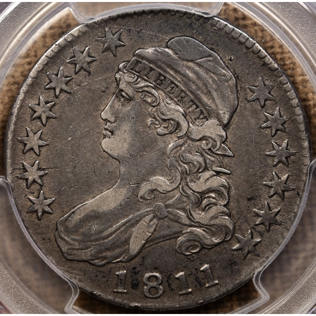 1811 O.104a Large 8 Capped Bust Half Dollar PCGS XF40 CAC Lane Brunner collection
