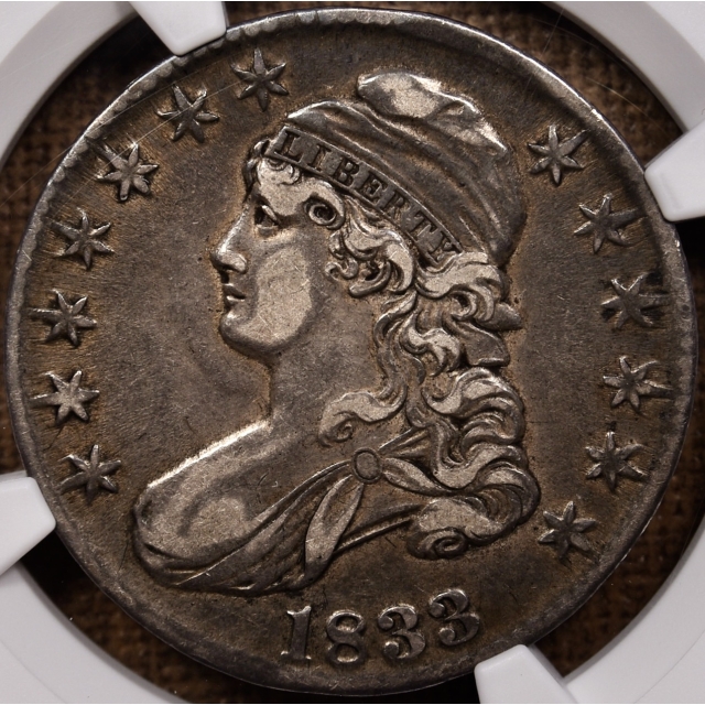 1833 O.109 Capped Bust Half Dollar NGC XF40