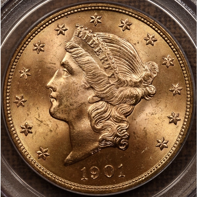 1901 $20 Liberty Head Double Eagle PCGS MS63 OGH CAC