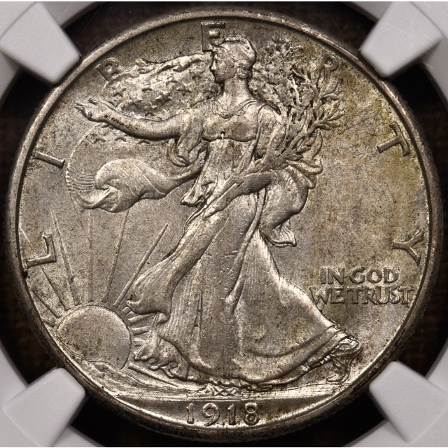 1918-S Walking Liberty Half Dollar NGC AU58