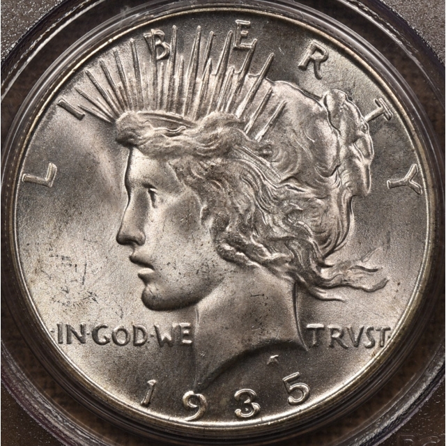 1935-S 4 Rays Peace Dollar PCGS MS64 CAC