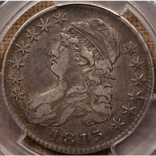 1813 O.105 LDS Capped Bust Half Dollar PCGS VF20 CAC