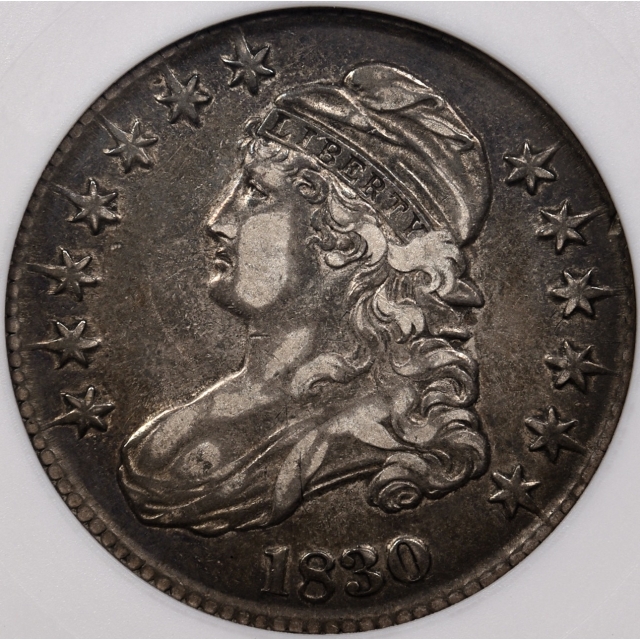 1830 O.118 Large 0 Capped Bust Half Dollar old ANACS XF40